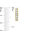 Thumbnail Image 2 of 1 CT. T.W. Diamond Channel-Set Huggie Hoop Earrings in 10K Gold