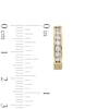 Thumbnail Image 3 of 1/2 CT. T.W. Diamond Channel-Set Huggie Hoop Earrings in 10K Gold