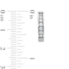 Thumbnail Image 3 of 1/2 CT. T.W. Diamond Channel-Set Huggie Hoop Earrings in 10K White Gold