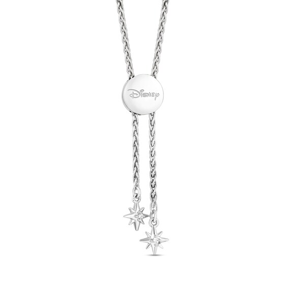 Enchanted Disney Wish 1/8 CT. T.w. Diamond North Star Bolo Bracelet in Sterling Silver and 10K Gold - 9.75"