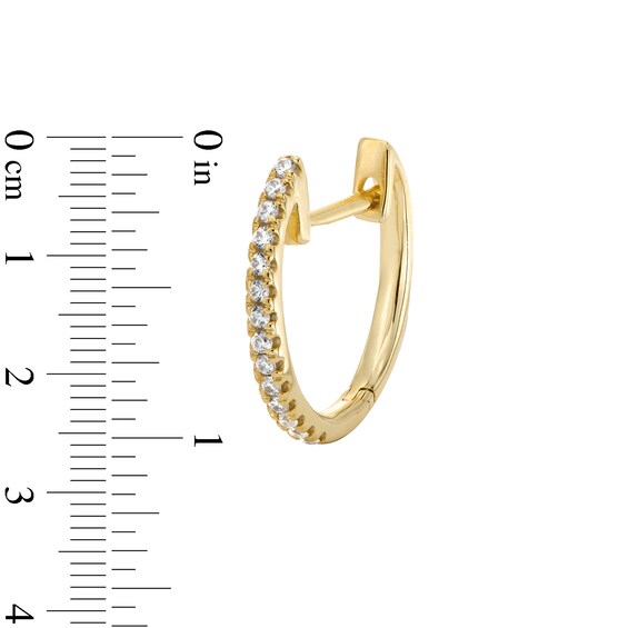 1/10 CT. T.w. Diamond Huggie Hoop Earrings in 10K Gold