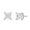 Thumbnail Image 0 of 2 CT. T.W. Certified Princess-Cut Lab-Created Diamond Solitaire Stud Earrings in 14K White Gold (I/SI2)