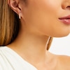 Thumbnail Image 2 of 1/4 CT. T.W. Diamond Vintage-Style Huggie Hoop Earrings in 10K Gold