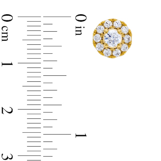 1 CT. T.w. Diamond Frame Stud Earrings in 10K Gold (J/I2)