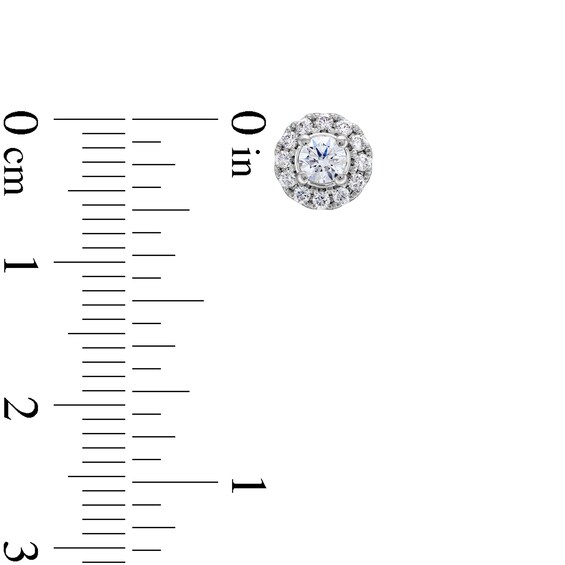 1/2 CT. T.w. Diamond Frame Stud Earrings in 10K White Gold (J/I2)