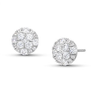 1/2 CT. T.W. Multi Lab-Grown Diamond Stud Earrings in 14K White Gold (F/SI2)
