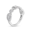 Thumbnail Image 3 of 1/2 CT. T.W. Multi-Diamond Sideways Oval Frame Ring in 10K White Gold
