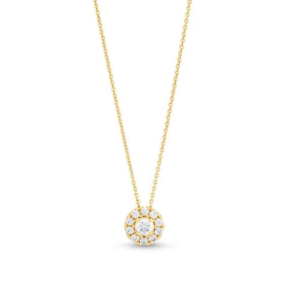 1/2 CT. T.w. Diamond Frame Pendant in 10K Gold (J/I2) - 20"