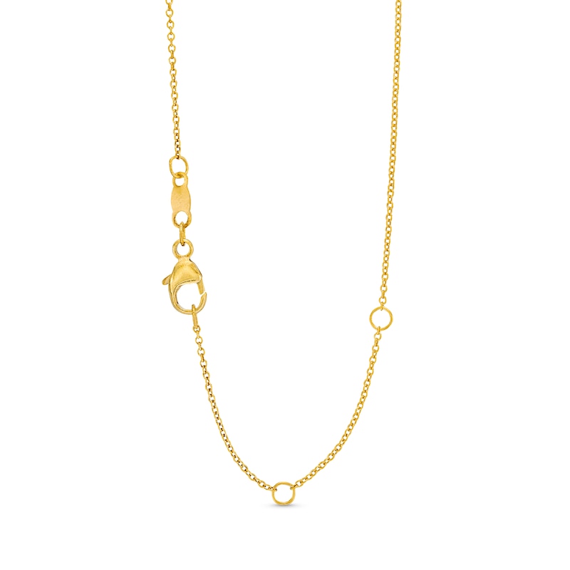 Main Image 3 of 1/2 CT. T.W. Diamond Frame Pendant in 10K Gold (J/I2) - 20"