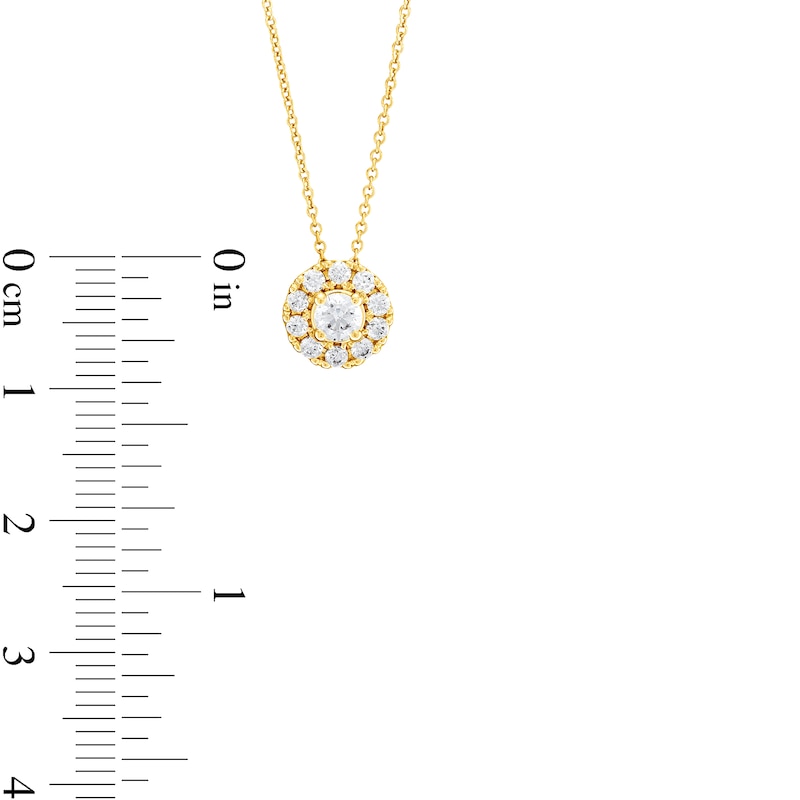 Main Image 4 of 1/2 CT. T.W. Diamond Frame Pendant in 10K Gold (J/I2) - 20"