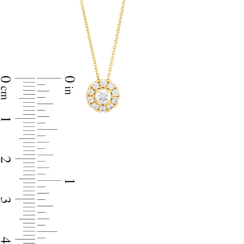 1/2 CT. T.W. Diamond Frame Pendant in 10K Gold (J/I2) - 20"