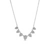 Thumbnail Image 0 of 1/3 CT. T.W. Pear Multi-Diamond Seven Stone Station Necklace in Sterling Silver