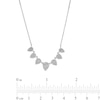 Thumbnail Image 2 of 1/3 CT. T.W. Pear Multi-Diamond Seven Stone Station Necklace in Sterling Silver