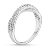 Thumbnail Image 3 of 1/3 CT. T.W. Diamond Split Shank Criss-Cross Ring in 10K White Gold