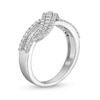 Thumbnail Image 2 of 1/2 CT. T.W. Baguette and Round Diamond Edge Bypass Overlay Ring in 10K White Gold