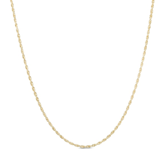 Diamond-Cut 1.6mm Rope Chain Necklace in Solid 10K Gold - 18"