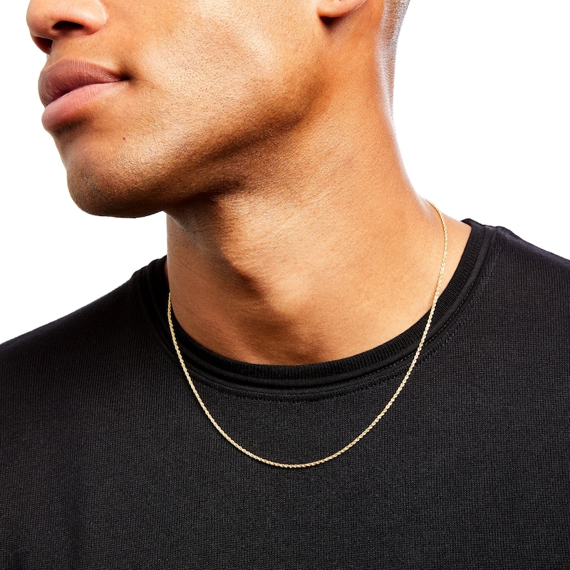 Main Image 3 of Diamond-Cut 1.6mm Rope Chain Necklace in Solid 10K Gold - 20&quot;