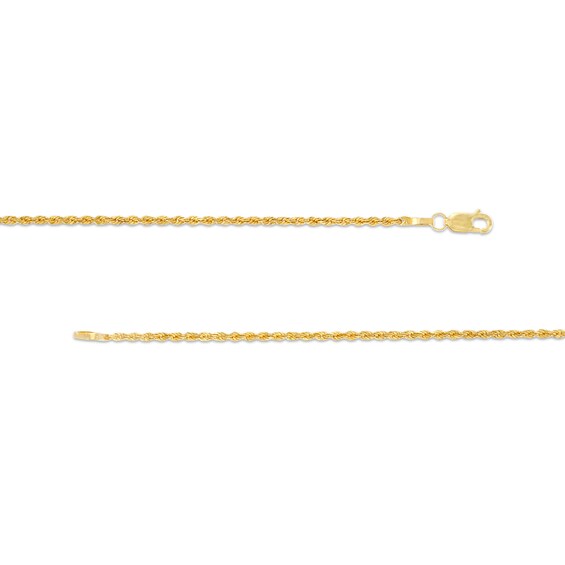 1.6mm Diamond-Cut Rope Chain Necklace in Solid 10K Gold