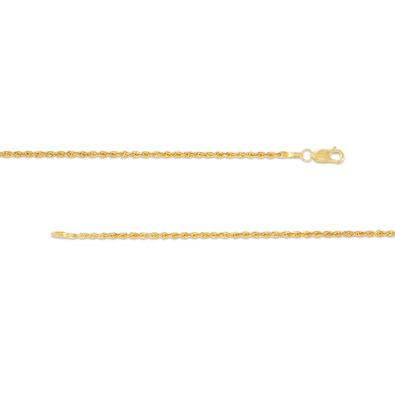 Main Image 4 of Diamond-Cut 1.6mm Rope Chain Necklace in Solid 10K Gold - 20&quot;