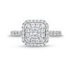 Thumbnail Image 4 of Vera Wang Love Collection 1-1/5 CT. T.W. Princess-Cut Diamond Cushion Frame Engagement Ring in 14K White Gold (I/SI2)
