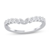 Thumbnail Image 1 of 1/10 CT. T.W. Diamond Marquise Frame Contour Band in 10K White Gold