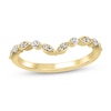 Thumbnail Image 1 of 1/6 CT. T.W. Diamond Alternating Round and Marquise Frame Contour Band in 10K Gold