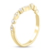 Thumbnail Image 2 of 1/6 CT. T.W. Diamond Alternating Round and Marquise Frame Contour Band in 10K Gold