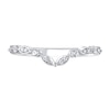 Thumbnail Image 3 of 1/6 CT. T.W. Diamond Alternating Round and Marquise Frame Contour Band in 10K White Gold
