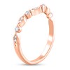 Thumbnail Image 2 of 1/6 CT. T.W. Diamond Alternating Round and Marquise Frame Contour Band in 10K Rose Gold