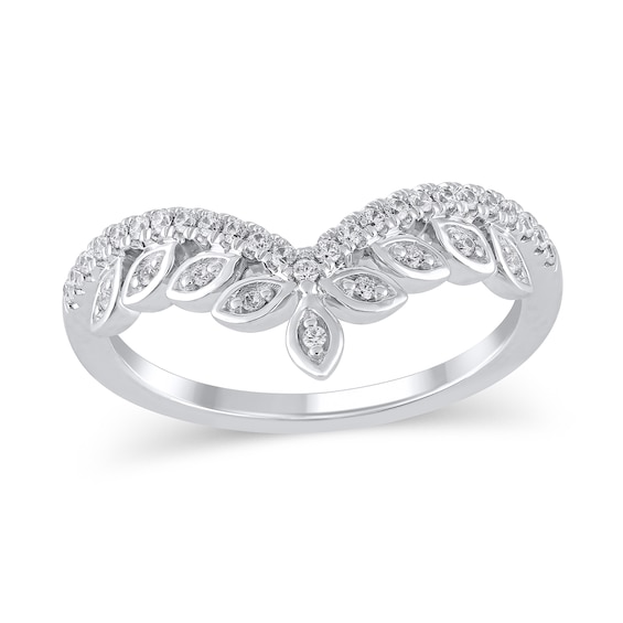 1/5 CT. T.w. Marquise-Frame Diamond Tiara Contour Band in 10K White Gold