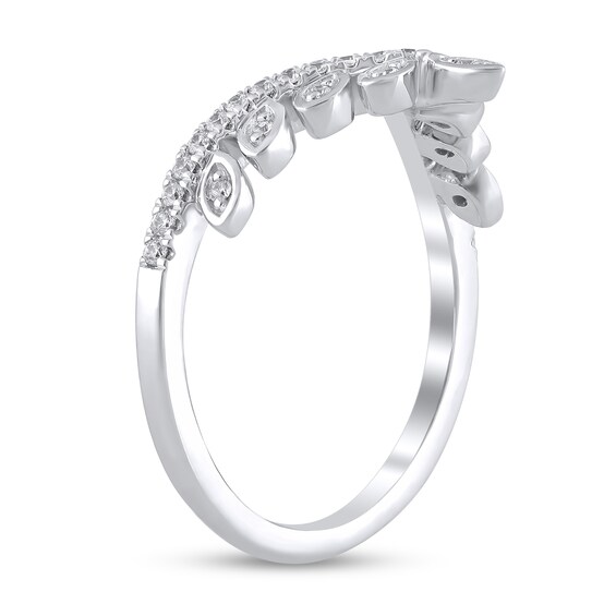 1/5 CT. T.w. Marquise-Frame Diamond Tiara Contour Band in 10K White Gold
