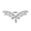Thumbnail Image 3 of 1/5 CT. T.W. Marquise-Frame Diamond Tiara Contour Band in 10K White Gold