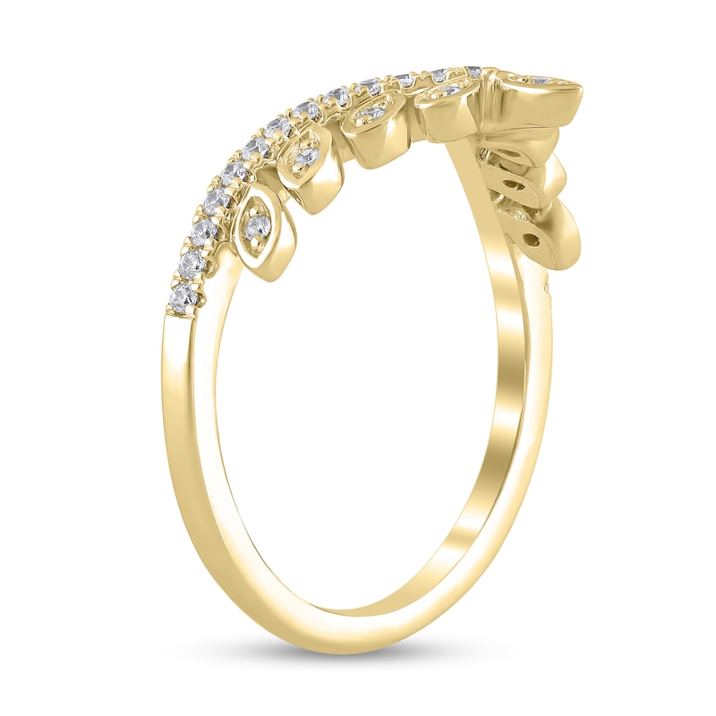 Main Image 2 of 1/5 CT. T.W. Marquise-Frame Diamond Tiara Contour Band in 10K Gold