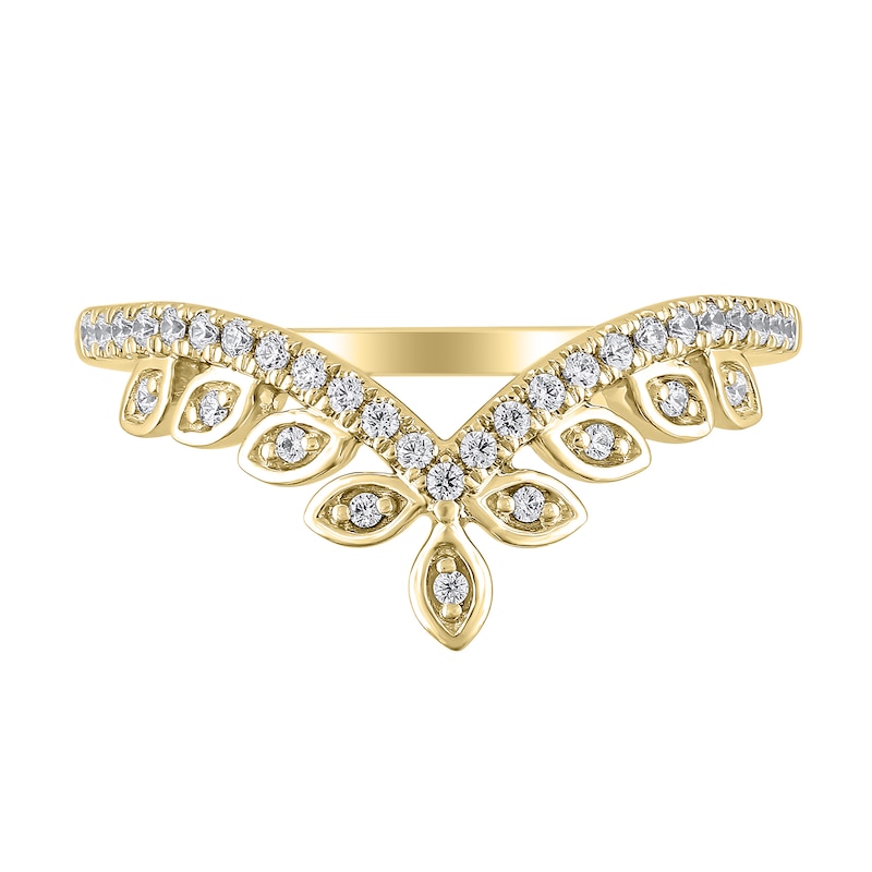 Main Image 3 of 1/5 CT. T.W. Marquise-Frame Diamond Tiara Contour Band in 10K Gold