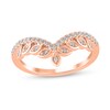 Thumbnail Image 1 of 1/5 CT. T.W. Marquise-Frame Diamond Tiara Contour Band in 10K Rose Gold