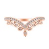 Thumbnail Image 3 of 1/5 CT. T.W. Marquise-Frame Diamond Tiara Contour Band in 10K Rose Gold
