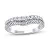 Thumbnail Image 1 of 5/8 CT. T.W. Diamond Graduating Double Row Contour Band in 14K White Gold