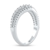 Thumbnail Image 2 of 5/8 CT. T.W. Diamond Graduating Double Row Contour Band in 14K White Gold