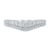 Thumbnail Image 3 of 5/8 CT. T.W. Diamond Graduating Double Row Contour Band in 14K White Gold