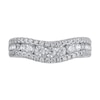 Thumbnail Image 3 of 1 CT. T.W. Diamond Edge Vintage-Style Contour Band in 14K White Gold