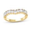 Thumbnail Image 1 of Alternating 1 CT. T.W. Round and Baguette-Cut Diamond Contour Band in 14K Gold