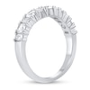 Thumbnail Image 2 of Alternating 1 CT. T.W. Round and Baguette-Cut Diamond Contour Band in 14K White Gold