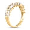 Thumbnail Image 2 of 1 CT. T.W. Diamond Double Row Contour Band in 14K Gold