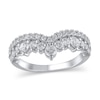 Thumbnail Image 1 of 1 CT. T.W. Diamond Double Row Contour Band in 14K White Gold