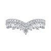 Thumbnail Image 3 of 1 CT. T.W. Diamond Double Row Contour Band in 14K White Gold