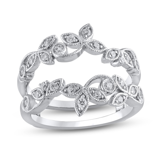1/3 CT. T.w. Diamond Vintage-Style Vine Guard in 14K White Gold