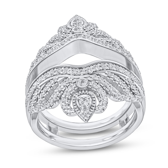3/4 CT. T.w. Diamond Crown Vintage-Style Guard in 14K Gold