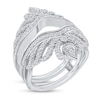 Thumbnail Image 2 of 3/4 CT. T.W. Diamond Crown Vintage-Style Guard in 14K White Gold