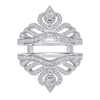 Thumbnail Image 3 of 3/4 CT. T.W. Diamond Crown Vintage-Style Guard in 14K White Gold