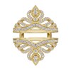 Thumbnail Image 3 of 3/4 CT. T.W. Diamond Crown Vintage-Style Guard in 14K Gold